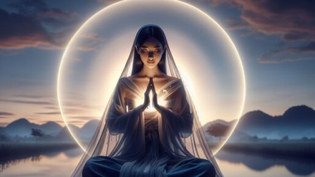 Oroscopo della Smorfia Napoletana per i Pesci: equilibrato sotto l'influsso del numero 8, 'a Maronna. © Immagine creata con Dall-E