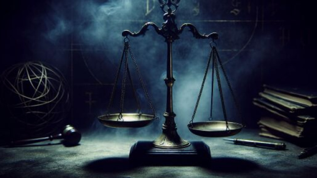 Immagine ispirata a Dark per la Bilancia. &copy; Immagine creata con DALL&middot;E