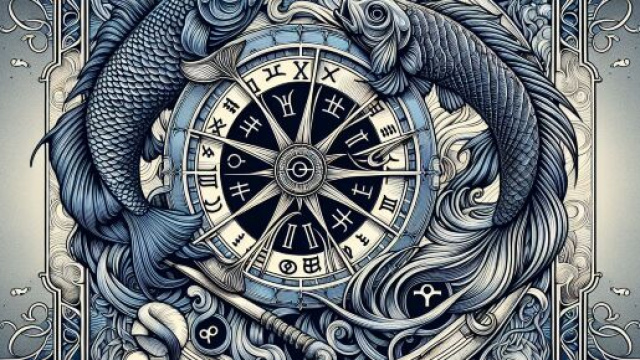 La carta della Ruota della Fortuna e il segno dei Pesci. © Immagine creata con Dall-E