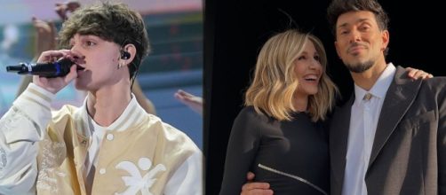 Luk3, Lorella Cuccarini ed Emanuel Lo - screenshot © Canale 5/Instagram.