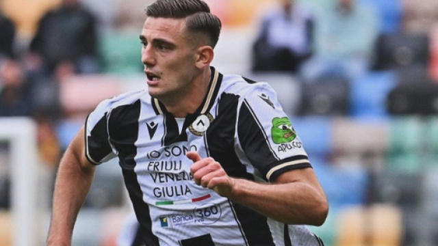 Lorenzo Lucca, attaccante dell'Udinese. Foto &copy; Udinese