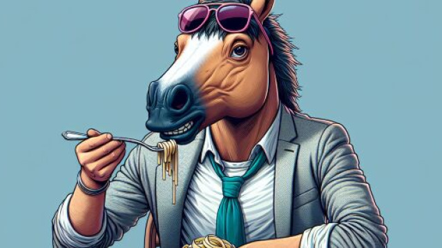 Immagine ispirata a Bojack Horseman per i Gemelli. © Immagine creata con DALL·E