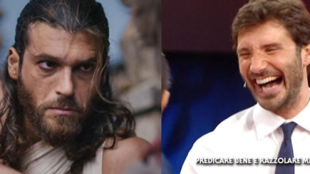 In foto Can Yaman e Stefano De Martino &copy; screenshot Mediaset-Rai