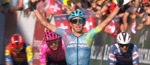 La vittoria di Lorenzo Fortunato - © Screenshot Eurosport