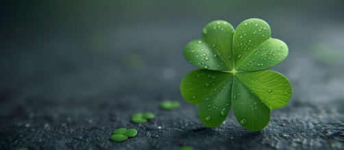 Un quadrifoglio simbolo di fortuna © Pixabay.
