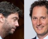 Andrea Agnelli, ex presidente della Juventus. Foto da © X/Agnelli. John Elkann, CEO di Exor. Foto © Wikipedia.