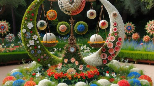 Bilancia e il numero 81, 'e ciure, i fiori della Smorfia. © Immagine creata con Dall-E