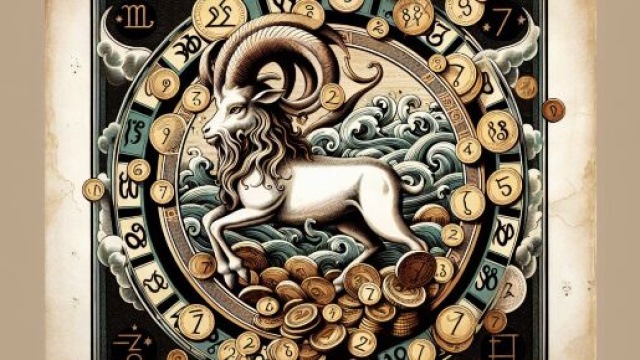 Capricorno e il numero 46 della Smorfia napoletana, rappresentante il denaro. © Immagine creata con Dall-E