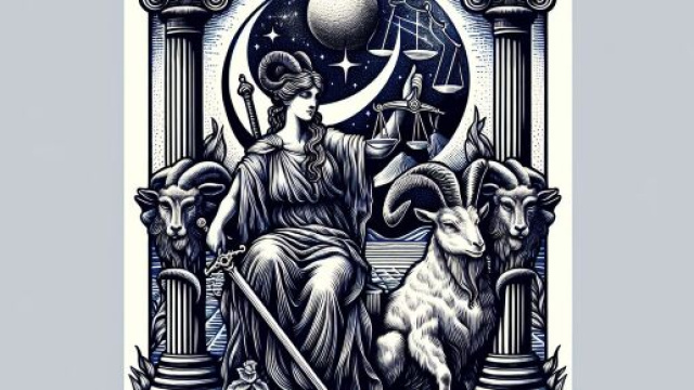 La Giustizia dei tarocchi guida il Capricorno verso armonia e verità il 14 maggio 2025. © Immagine creata con Dall-E