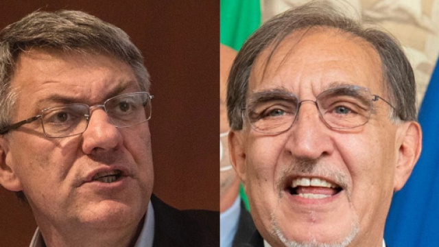 Maurizio Landini e Ignazio La Russa (© Wikimedia commons)