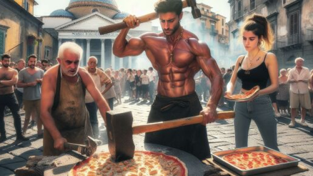 Illustrazione ispirata al simbolismo delle mazzate della Smorfia. © Immagine creata con Dall-E