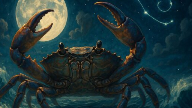Illustrazione ispirata al segno zodiacale del Cancro. © Immagine creata con Dall-E