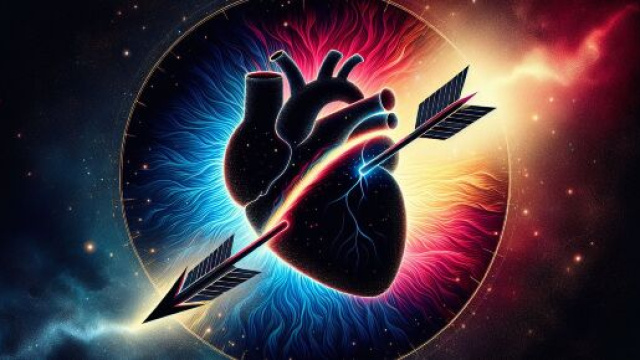 Immagine ispirata a Cuore di tenebra per il Sagittario. © Immagine creata con DALL·E