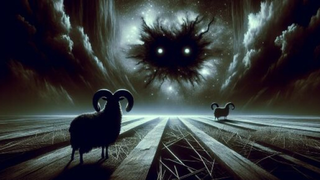 Immagine ispirata a Cuore di tenebra per l'Ariete. © Immagine creata con DALL·E