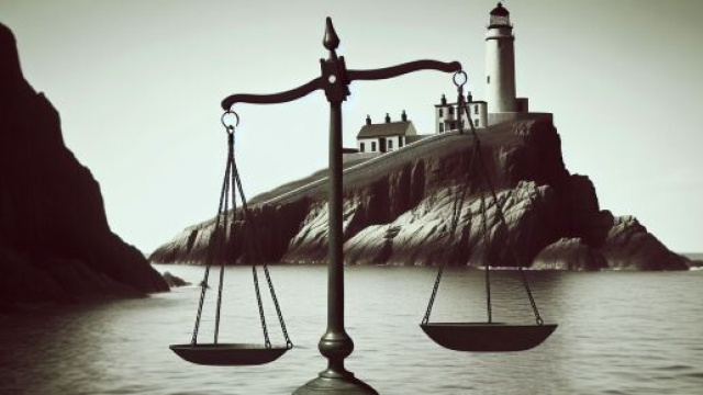 Immagine ispirata a Gita al faro per il Bilancia. © Immagine creata con DALL·E