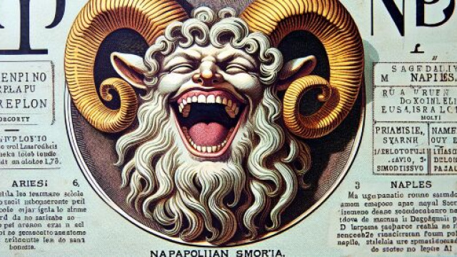Oroscopo della Smorfia napoletana: l'Ariete e la risata disarmante. © Immagine creata con Dall-E