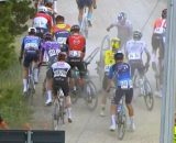 La caduta di Primož Roglič - © Screenshot Eurosport