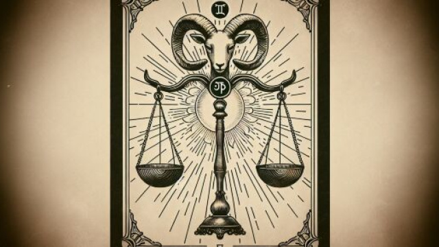 Oroscopo dei tarocchi per il Capricorno basato sulla carta della Giustizia. © Immagine creata con Dall-E