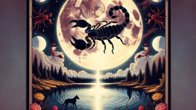 La carta della Luna esplora le emozioni nascoste dello Scorpione. © Immagine creata con Dall-E