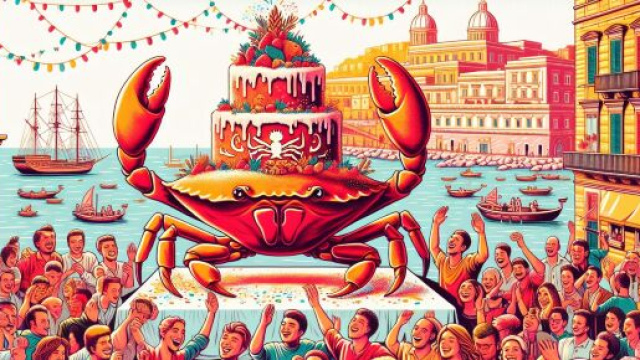 Oroscopo di mercoledì 21 maggio per il Cancro, ispirato dalla celebrazione della 'festa' nella Smorfia. © Immagine creata con Dall-E