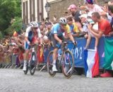 Evenepoel sulla salita di Montmartre che sarà affrontata al Tour de France - © Youtube Olympics