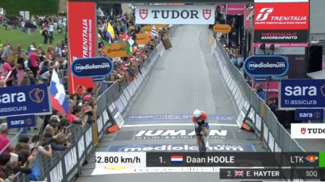 Cronometro Pisa Giro d'Italia 2025 - Screenshot © Eurosport