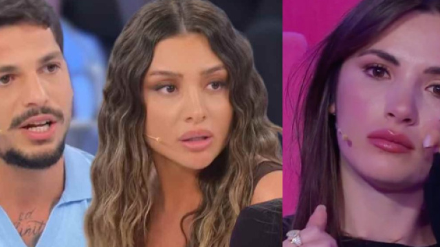 Gianmarco Steri, Cristina Ferrara e Nadia Di Diodato - Screenshot © Canale 5.