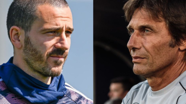 Leonardo Bonucci, ex difensore. Foto © X/Bonucci. Antonio Conte, allenatore del Napoli. Foto © Napoli.