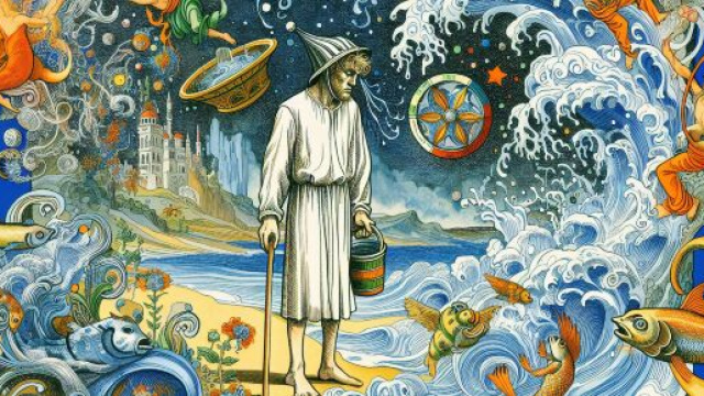 Illustrazione ispirata all'ubriaco della Smorfia. © Immagine creata con Dall-E