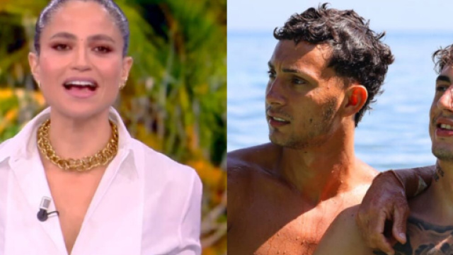 Veronica Gentili, Nunzio Stancampiano e Spadino (©Isola dei Famosi/Mediaset).