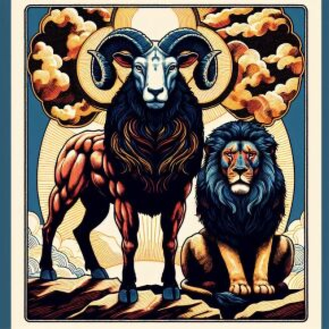 Forza interiore simboleggiata dalla carta dei tarocchi della Forza per l'Ariete. © Immagine creata con Dall-E