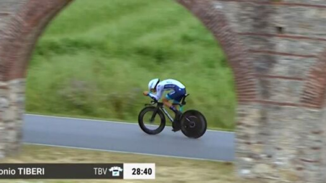 Antonio Tiberi al Giro d’Italia – © Screenshot Eurosport.