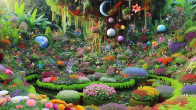 Fiori della felicità per l'Acquario nell'oroscopo della Smorfia. © Immagine creata con Dall-E