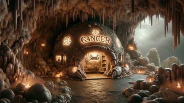 Il Cancro e la grotta della Smorfia napoletana. © Immagine creata con Dall-E