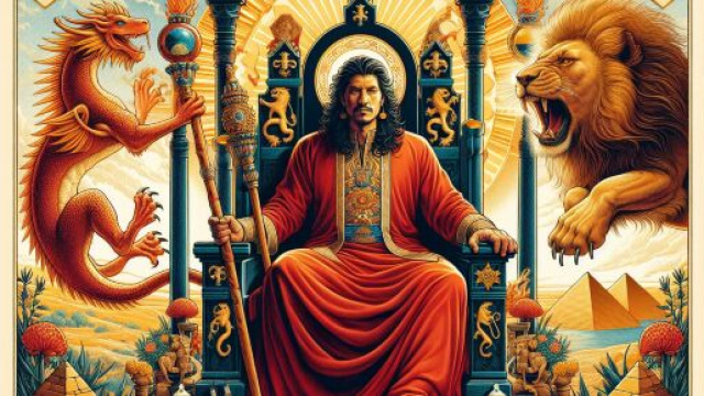Illustrazione ispirata al segno zodiacale del Leone. © Immagine creata con Dall-E