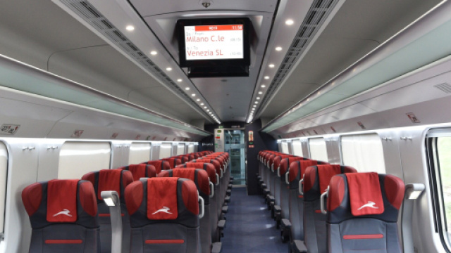 Interno carrozza del treno Italo © Italo.