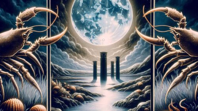 La Luna incontra il Cancro: un viaggio attraverso le emozioni e l'intuizione profonda. © Immagine creata con Dall-E
