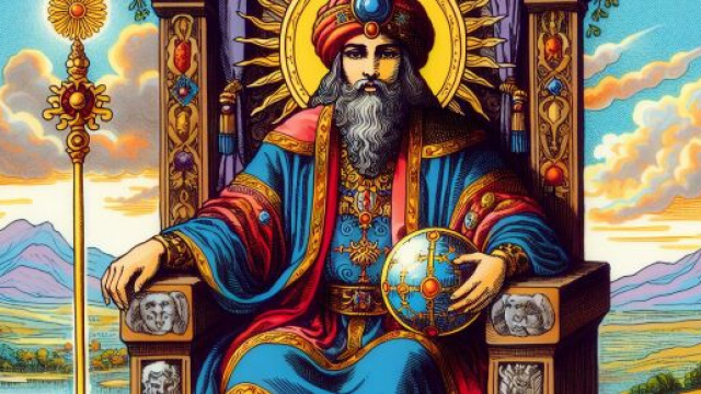 L'Imperatore ispira il percorso della Bilancia il 27 maggio 2025. © Immagine creata con Dall-E