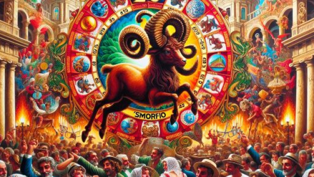 Ariete e la festa della Smorfia con il numero 20. © Immagine creata con Dall-E