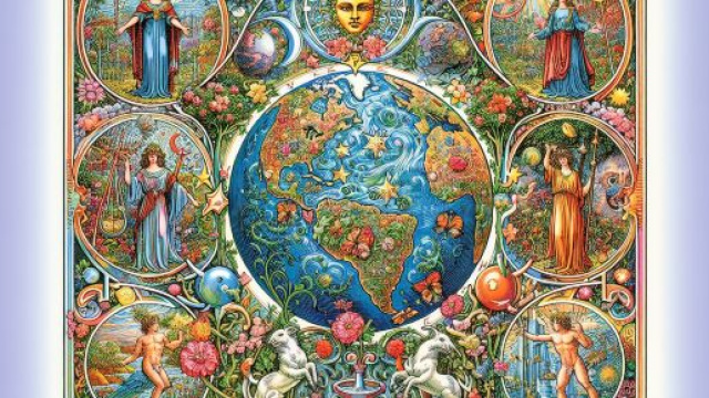 Il mondo e il segno della Bilancia, un connubio di equilibrio e realizzazione. © Immagine creata con Dall-E