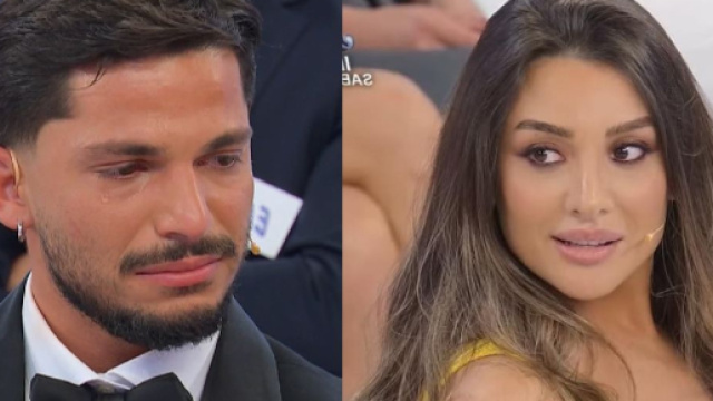 Gianmarco Steri e Cristina Ferrara &ndash; Screenshot &copy; Canale 5.