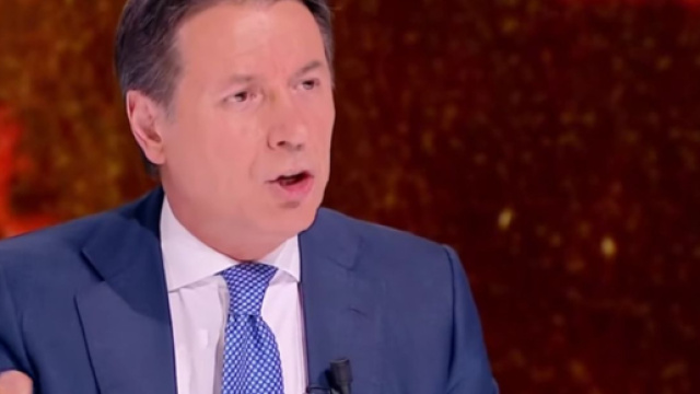 Giuseppe Conte e Maurizio Molinari (© Screenshot Rete4)
