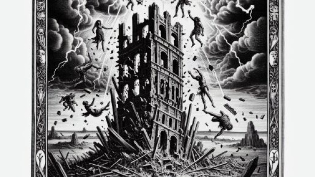La Torre nella carta dei tarocchi incita lo Scorpione al cambiamento e alla rinascita. © Immagine creata con Dall-E