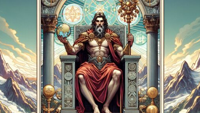 Arcano dell'Imperatore per l'Ariete, simbolo di leadership nella settimana dal 2 all'8 giugno. © Immagine creata con Dall-E