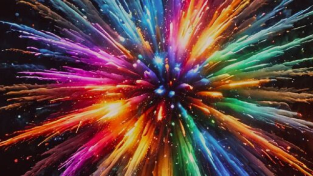 Esplosione di colori e linee in stile pop-art &ndash; &copy; Immagine: Pixabay.