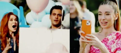 Selin, Tolga e Serra alla festa del gender reveal © Tradimento - Aldatmak