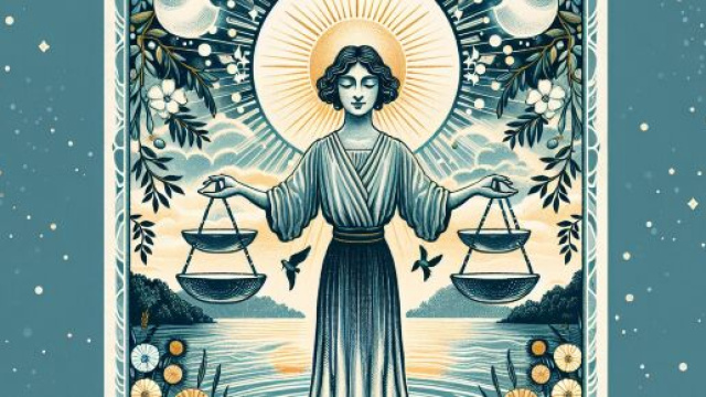 Carta della Temperanza per Gemelli, rappresentazione dell'equilibrio e dell'armonia. © Immagine creata con Dall-E
