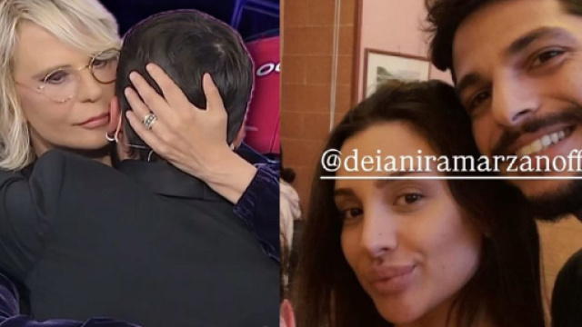 Maria De Filippi, Gianmarco Steri e Cristina Ferrara - screenshot &copy; Canale 5/Instagram.