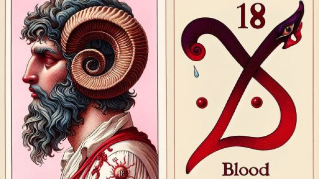 Numero 18 della Smorfia napoletana, Ariete e 'o sanghe. © Immagine creata con Dall-E