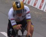 Remco Evenepoel al Giro di Romandia - © Screenshot Eurosport